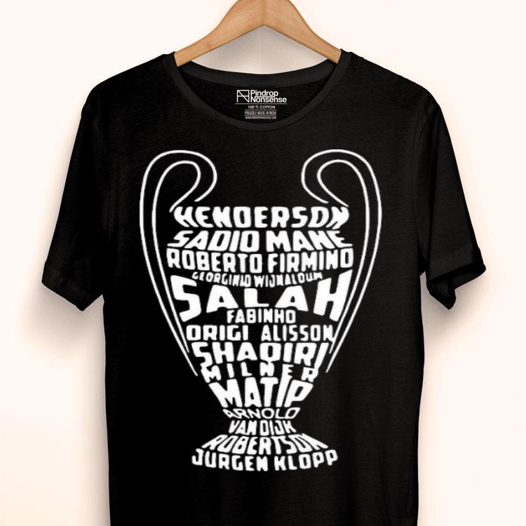 Henderson Sadio Mane Roberto Firmino Salah Fabinho Origi Alisson Shaqiri Milner Shirt