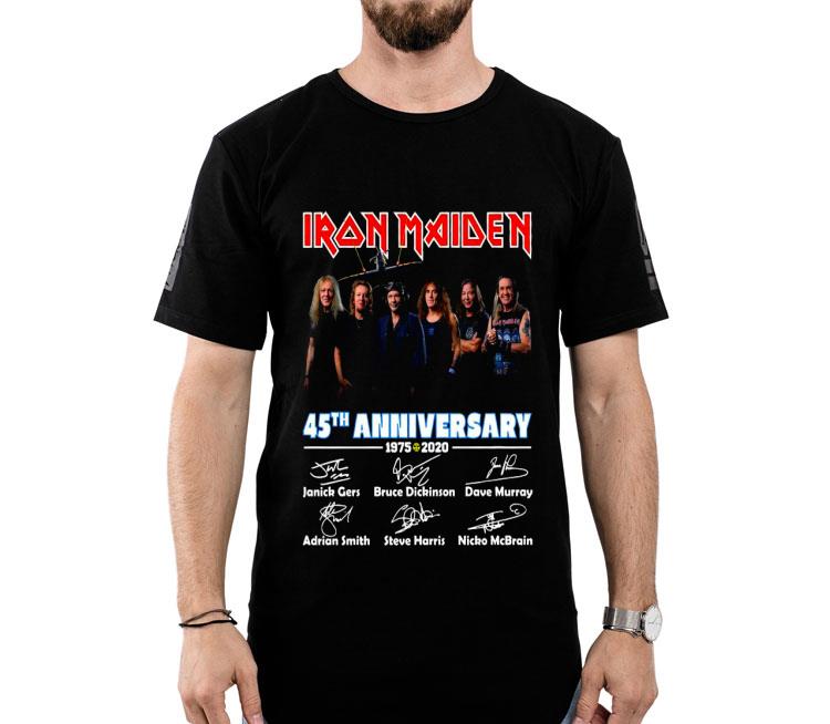 Iron Maiden 45th Anniversary 1975 2020 Signatures Shirt