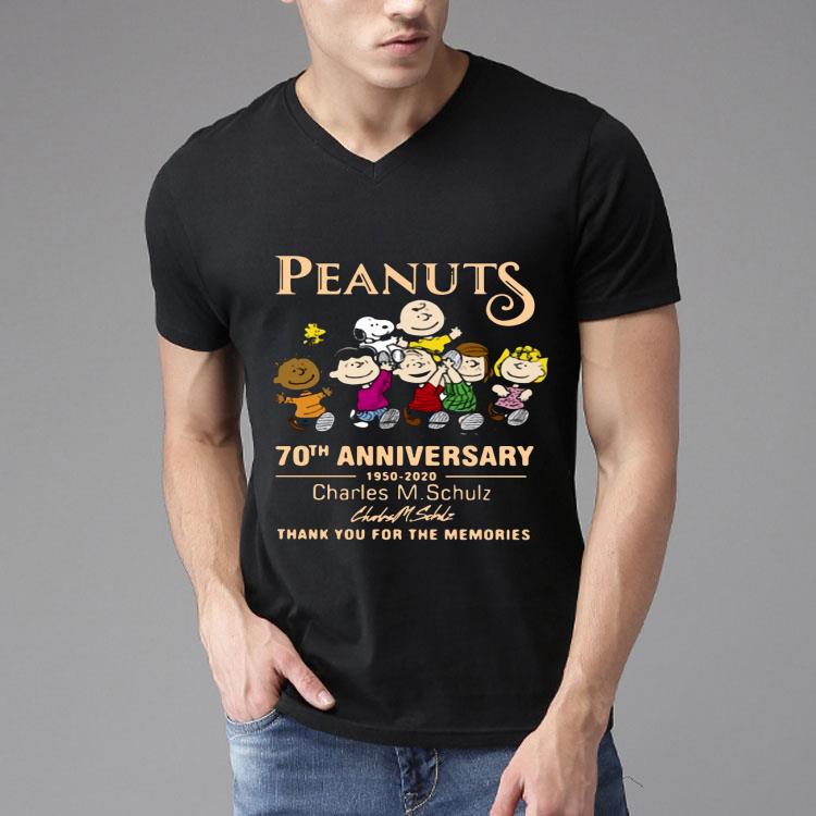 Peanuts 70th Anniversary 1950 2020 Charles M.schulz Thank You For The Memories Shirt