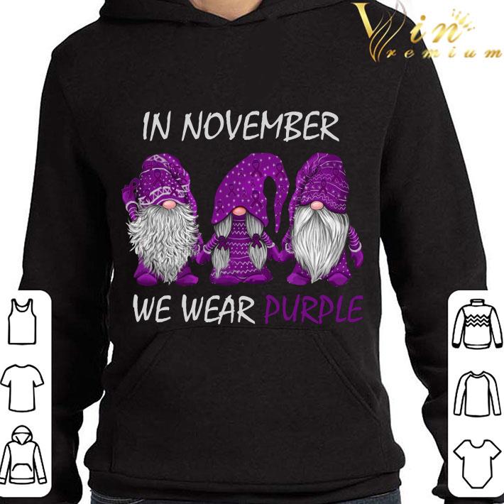 Gnomes In November We Wear Purple Fibromyalgia Awareness shirt 9 Gnomes In November We Wear Purple Fibromyalgia Awareness shirt