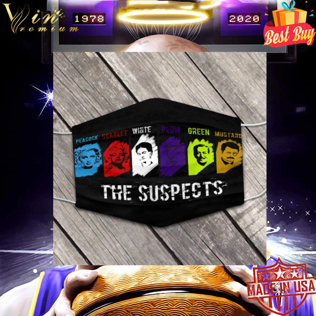 Peacock Scarlet White Plum Green Mustard The Suspects Face Mask