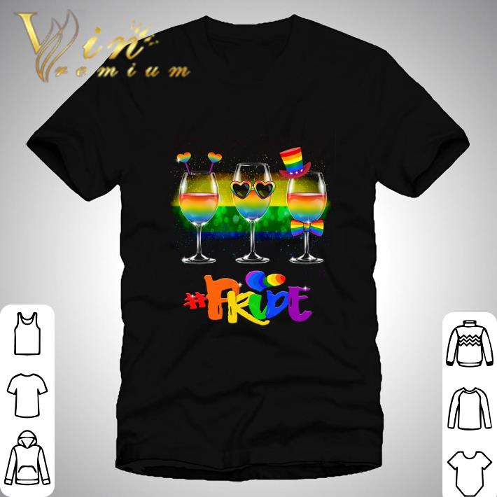 Pride LGBT Glass Wine shirt 7