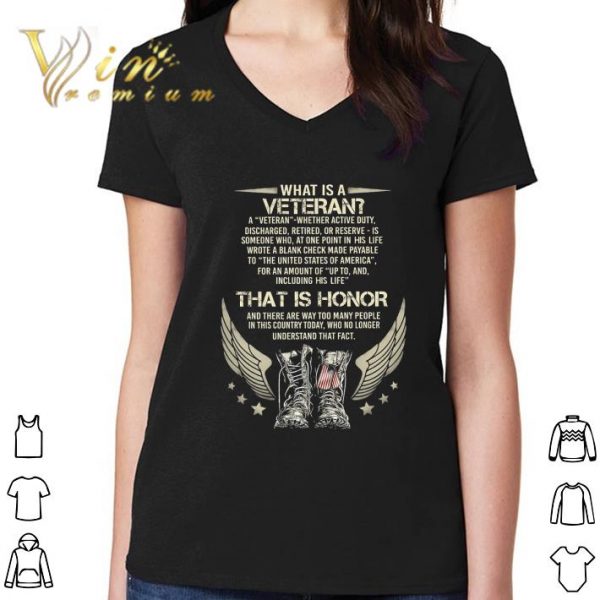 Wings Veteran Boot What Is A Veteran That Is Honor shirt 3