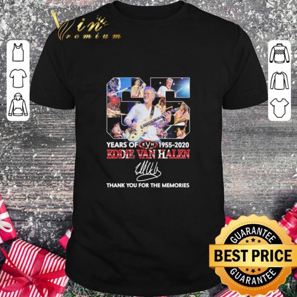 Hot Thank you Eddie Van Halen 65 Years of 1955-2020 signature shirt 1