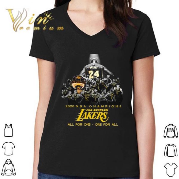 Hot Bryant 2020 NBA champions Los Angeles Lakers all for one one for all shirt 3