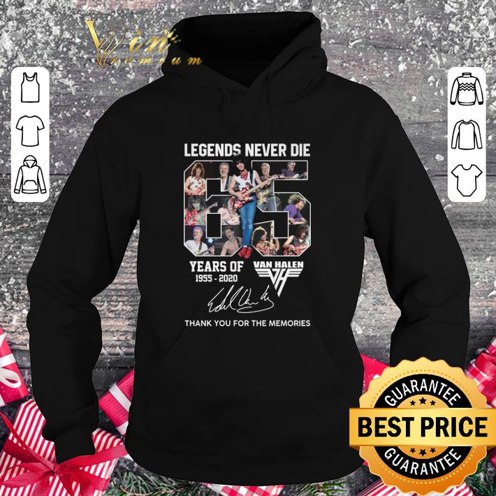 Official Legends never die 65 years of 1955-2020 Eddie Van Halen Band shirt
