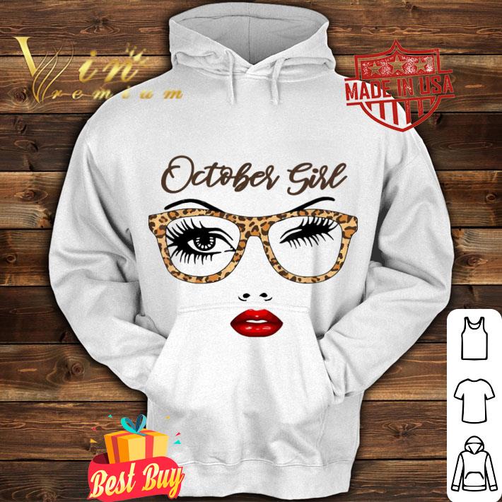 Awesome October Girl Glasses Leopard shirt