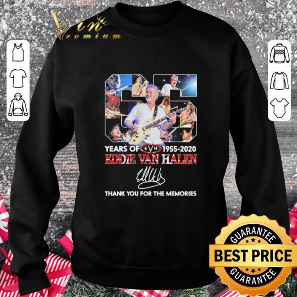 Hot Thank you Eddie Van Halen 65 Years of 1955-2020 signature shirt 3