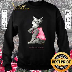 Premium Cat Tattoo Breast Cancer Awareness shirt 5