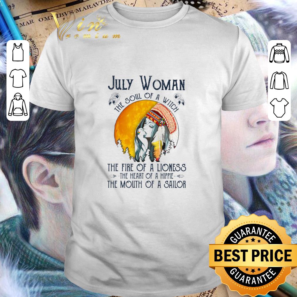 Official Native July woman the soul of a witch the fire of a lioness shirt 6