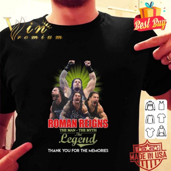 Awesome Roman Reigns the man the myth the legend signature shirt 2