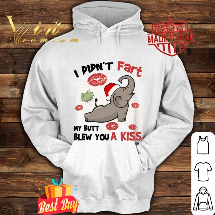 Original Santa Elephant i didn't fart my butt blew you a kiss Christmas shirt