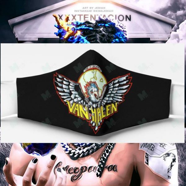 Tour of the world Van Halen face mask 2