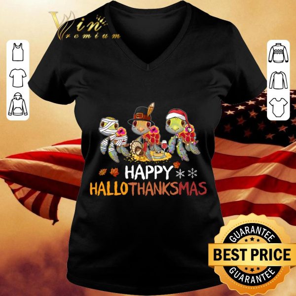Official Turtles Turkey Xmas Happy Hallothanksmas shirt 3