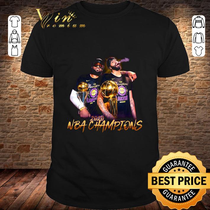 Original LeBron James and Anthony Davis 2020 NBA Champions shirt 6