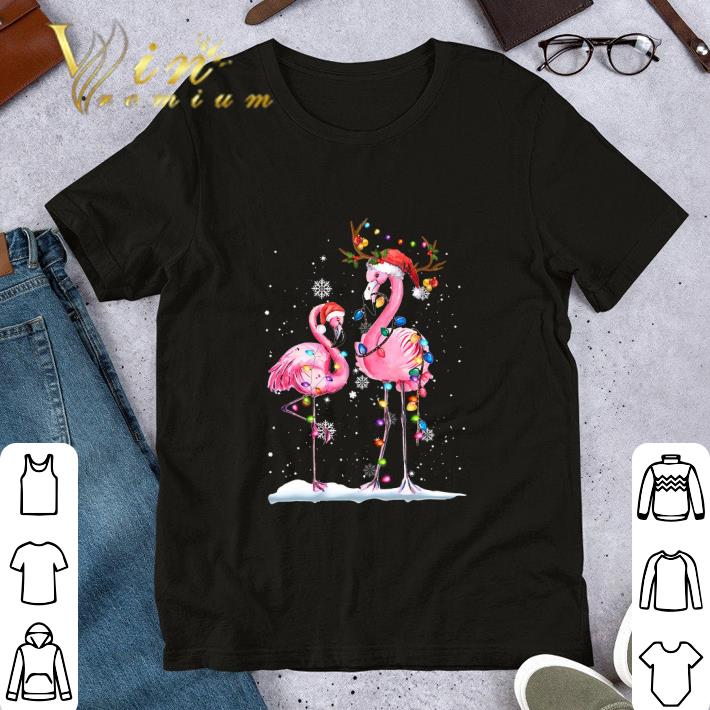 Flamingos Christmas Lights shirt 7