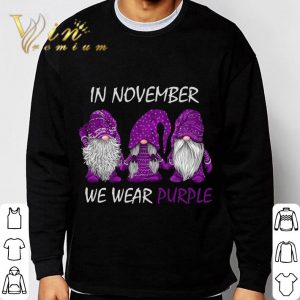 Gnomes In November We Wear Purple Fibromyalgia Awareness shirt 5