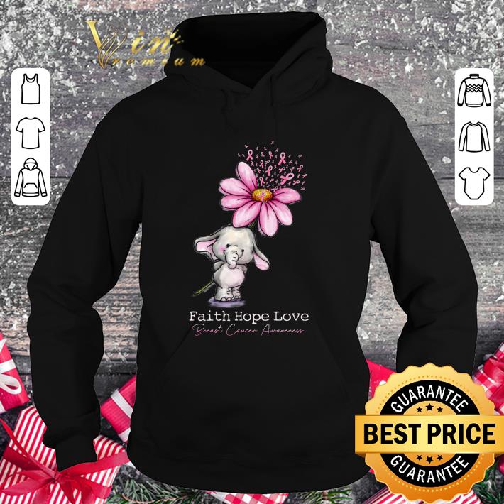 Premium Elephant flower faith hope love Breast Cancer Awareness shirt 9 Premium Elephant flower faith hope love Breast Cancer Awareness shirt