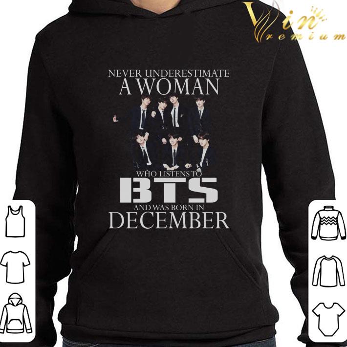 Never underestimate a woman who listens to BTS December shirt 9 Never underestimate a woman who listens to BTS December shirt