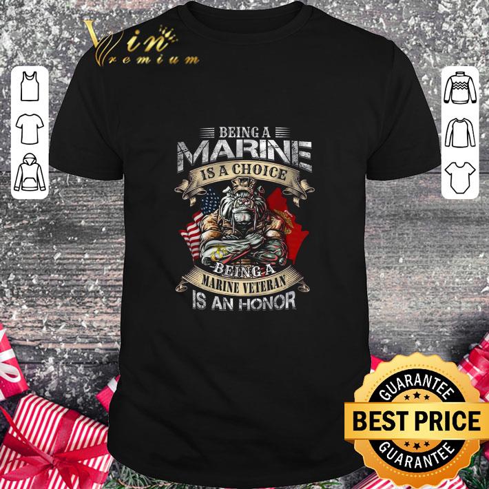 Official Pitbull being a Marine is a choice being a Marine veteran is an honor shirt 6