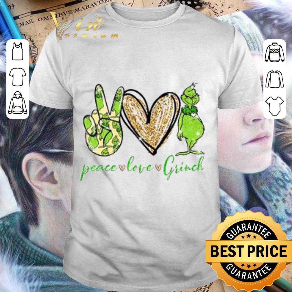 Original Glitter Peace love Grinch shirt 6