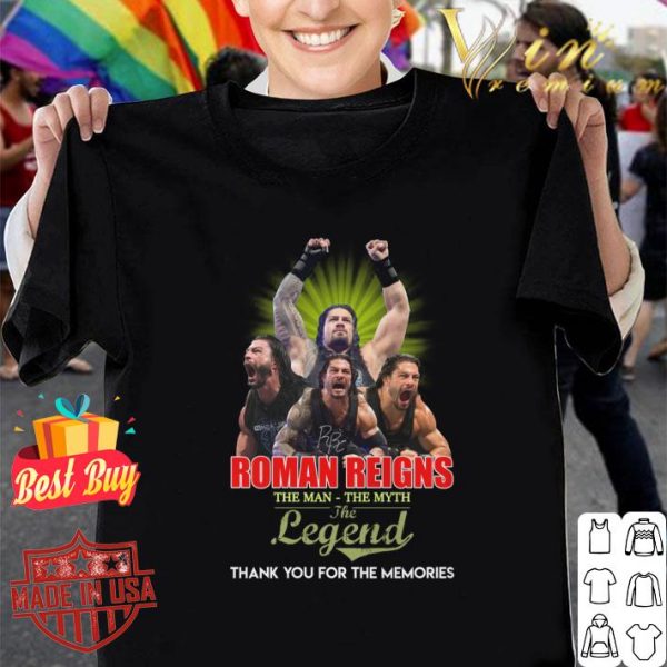Awesome Roman Reigns the man the myth the legend signature shirt 1