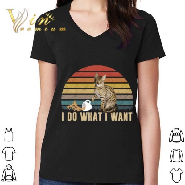 Original Savannah cat I Do What I Want Vintage shirt 3
