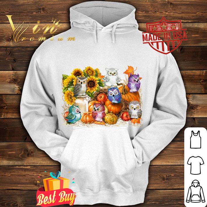Funny Owls sunflowers pumpkins shirt 9 Funny Owls sunflowers pumpkins shirt