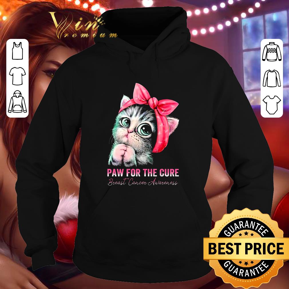Original Kitten Cat Paw For The Cure Breast Cancer Awareness shirt 9 Original Kitten Cat Paw For The Cure Breast Cancer Awareness shirt