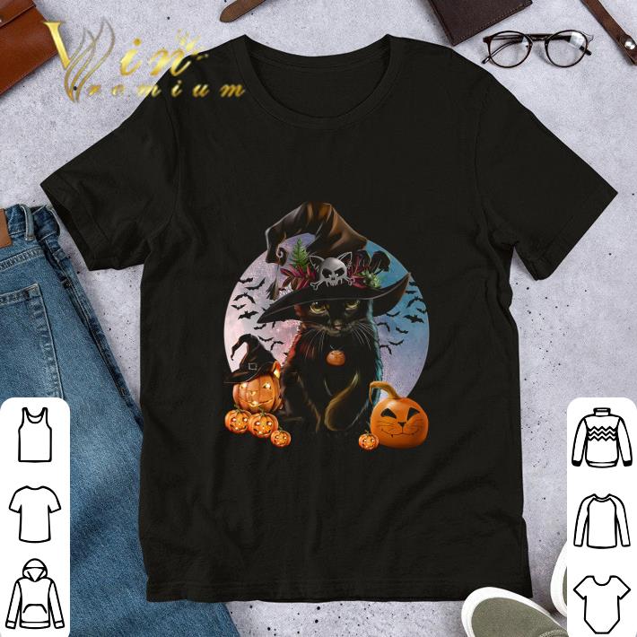 Black Cat Halloween Moon shirt 7