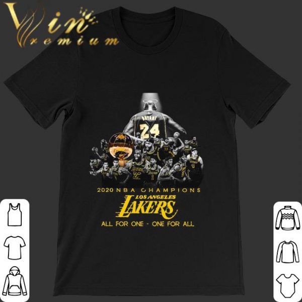 Hot Bryant 2020 NBA champions Los Angeles Lakers all for one one for all shirt 1