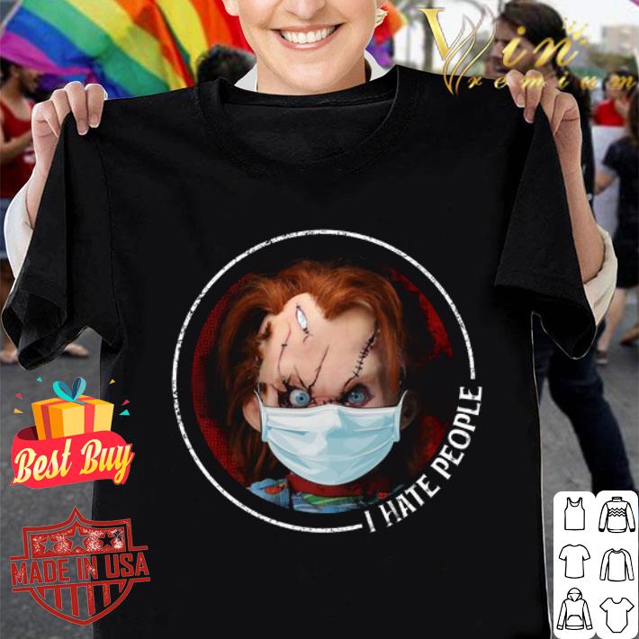 Original Halloween Chucky face mask i hate people Coronavirus shirt 7