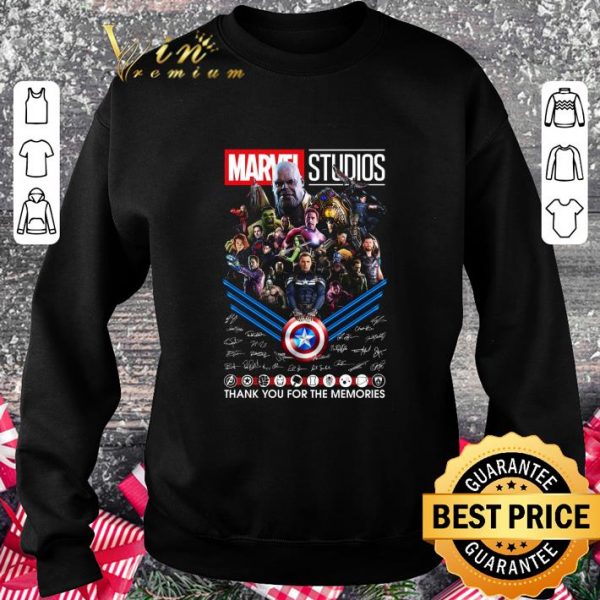 Funny Marvel Studios Superheroes Signatures Thank You For The Memories shirt 3