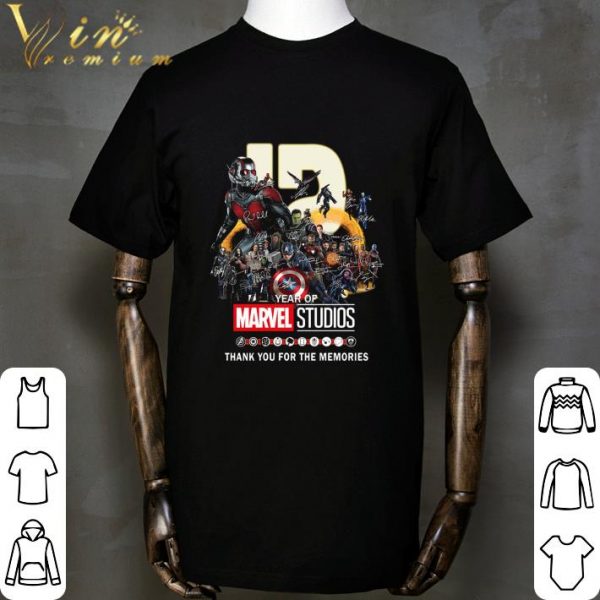 12 Year Of Marvel Studios Signatures Thank You For The Memories shirt 2