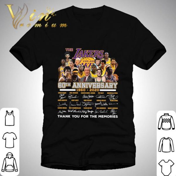 The Lakers Los Angeles 60th anniversary 1960-2020 signatures shirt 1