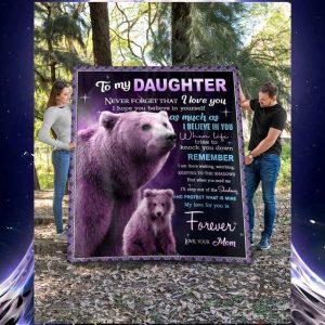 Bears mother's day to my daughter forever love your mom quilt blanket 5
