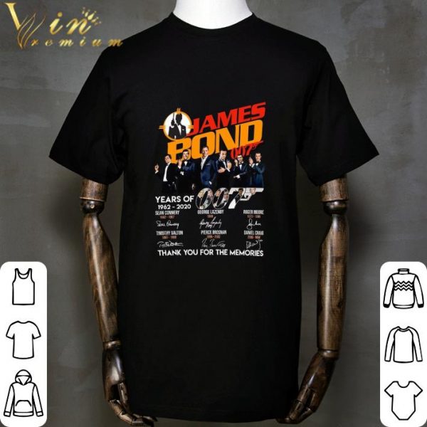 James Bond 007 years of 1962-2020 signatures Sean Connery shirt 2