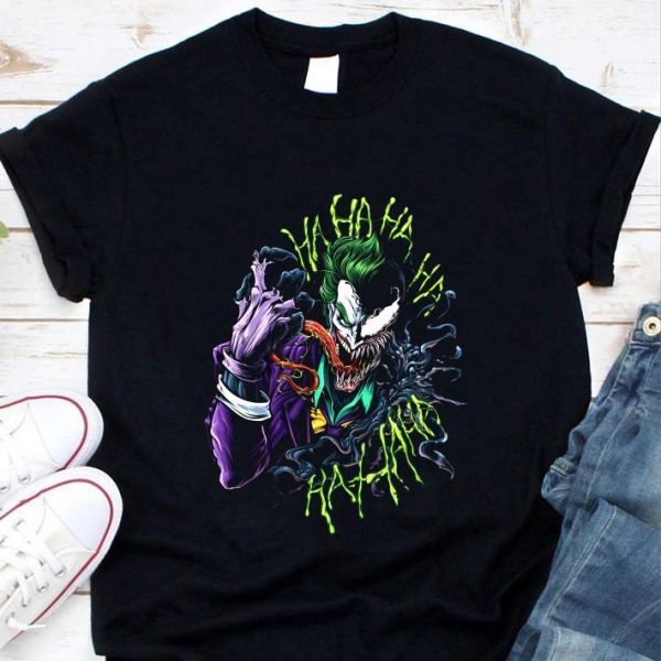 Original DC vs Marvel Joker vs Venom ha ha ha shirt 1