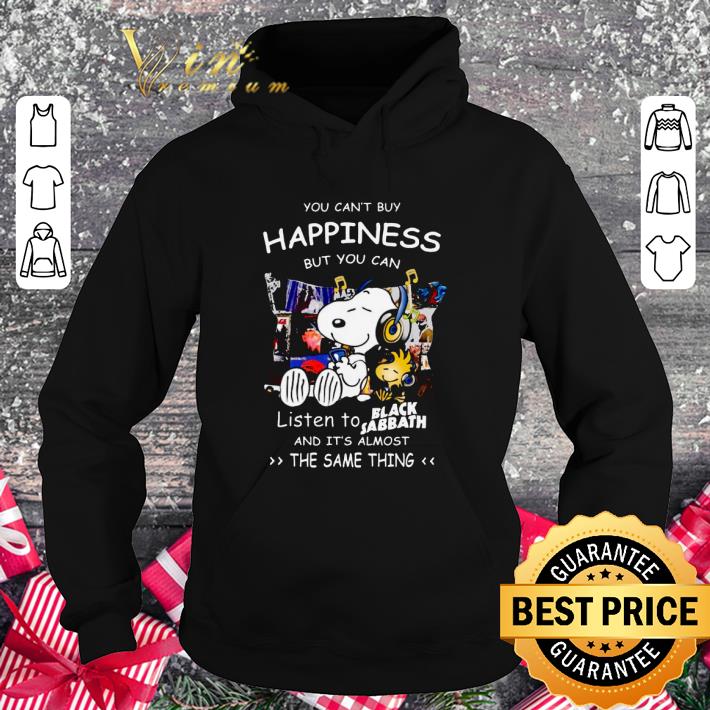 Hot Peanuts Snoopy Woodstock Listen To Black Sabbath shirt