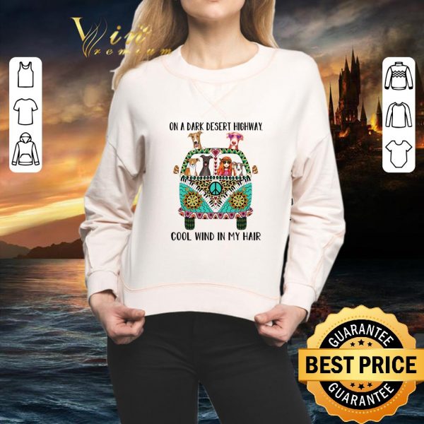 Original Hippie Bus Greyhound On A Dark Desert Cool Wind In My Hair shirt 2