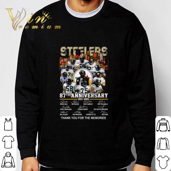 Steelers 87th anniversary 1933-2020 thank you for the memories shirt 3