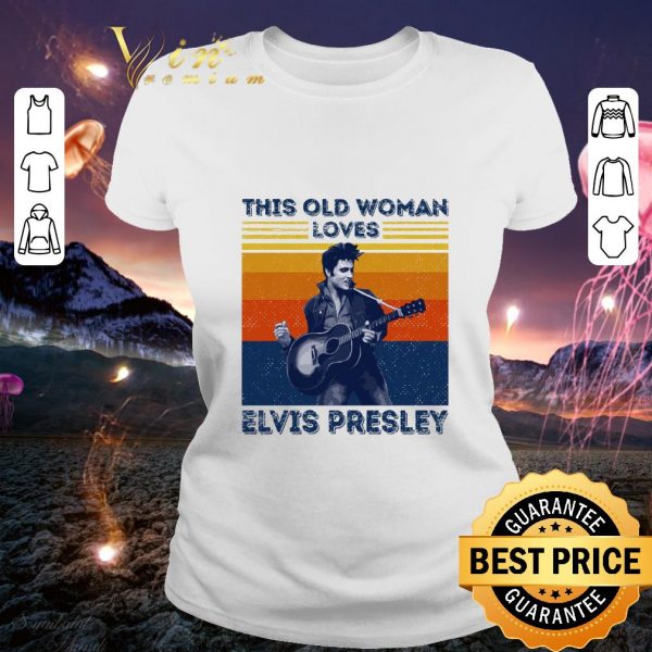 Best The King This Old Woman Loves Elvis Presley Vintage shirt 2