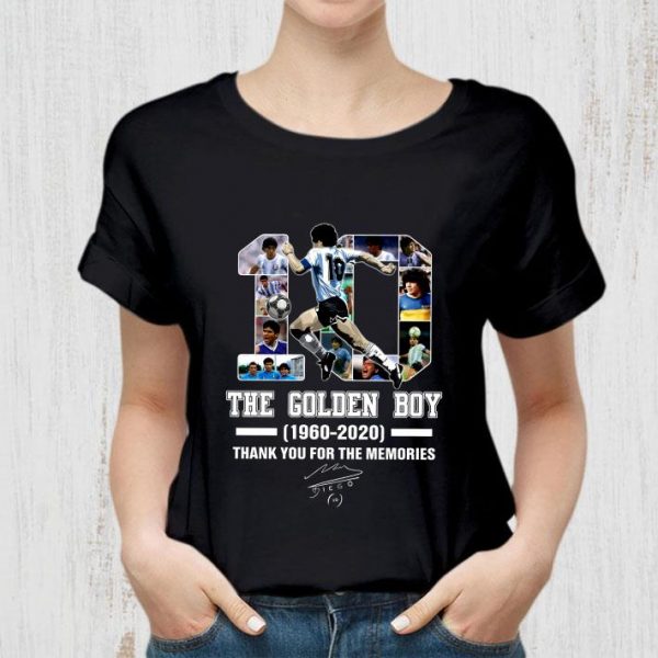 Original Thank You No 10 Maradona The Golden Boy 1960-2020 Signature shirt 2