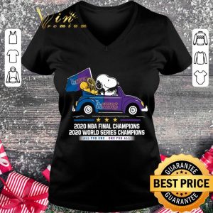 Premium Snoopy Woodstock Lakers 2020 Champions NBA Final and World Series shirt 4