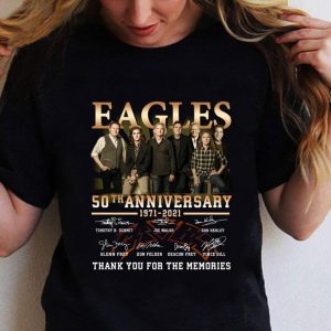 Best Eagles band 50th anniversary 1971-2021 thank you for the memories shirt 4