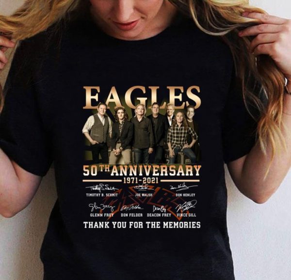 Best Eagles band 50th anniversary 1971-2021 thank you for the memories shirt 2