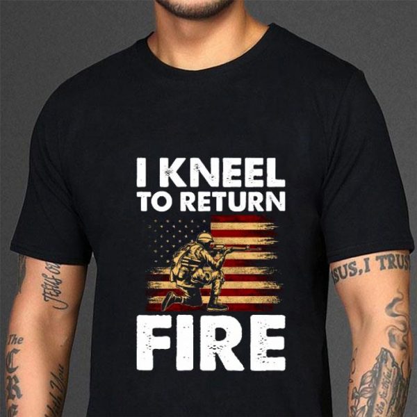 Official I Kneel To Return Fire American Flag shirt 3