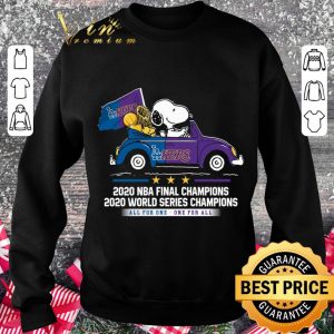 Premium Snoopy Woodstock Lakers 2020 Champions NBA Final and World Series shirt 5