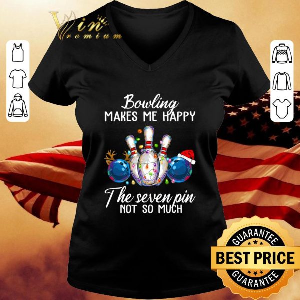 Original Christmas Bowling makes me happy the seven pin not so much shirt 3