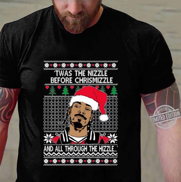 Best Snoop Dogg Twas The Nizzle Before Chrismizzle And All Through The Hizzle Ugly Sweater shirt 3